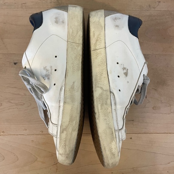 Golden Goose Super-Star Classic w/Spur in White/Ice/Night Blue - Box & Dust Bag! - Picture 6 of 13
